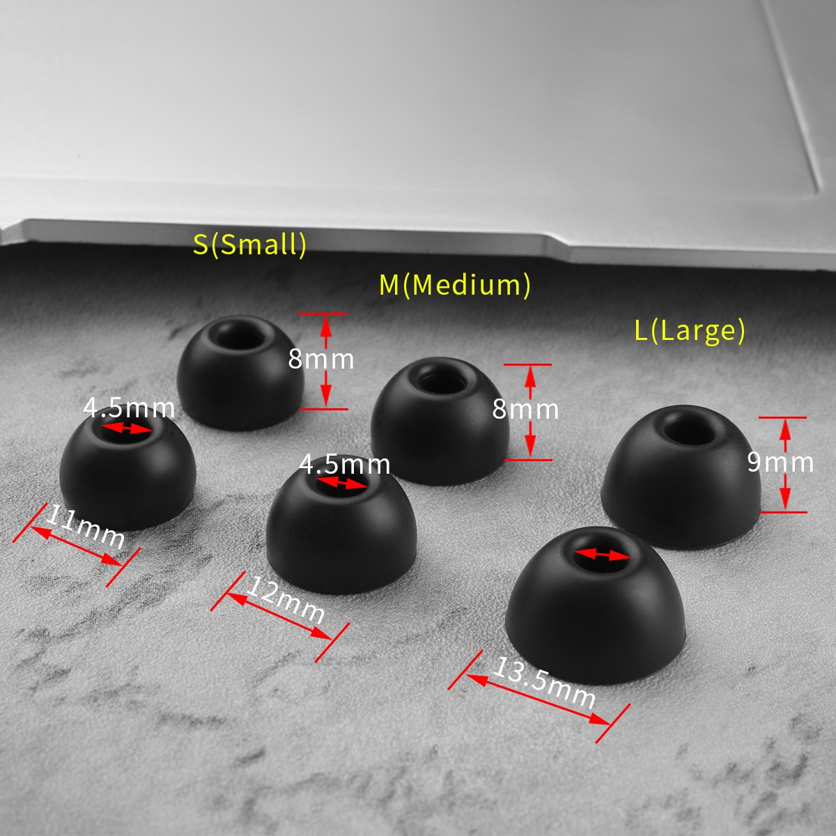 Beats Fit Pro Black Ear Bud Tips (3 Pairs) - Image 2